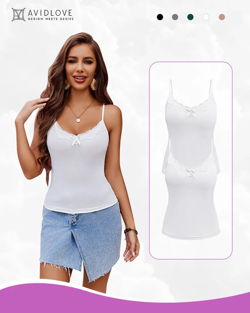 2-Pack Tank Top Adjustable Strap Cami Tops