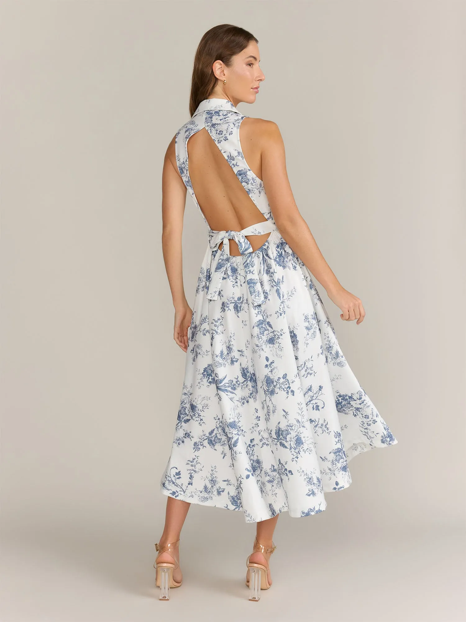 Aakaa Sleeveless Tie-Back Midi Dress - Brands We Love