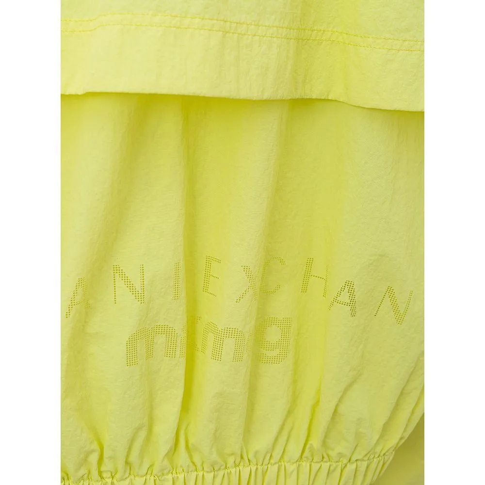 Armani Exchange Chic Yellow Polyamide Jacket for Women