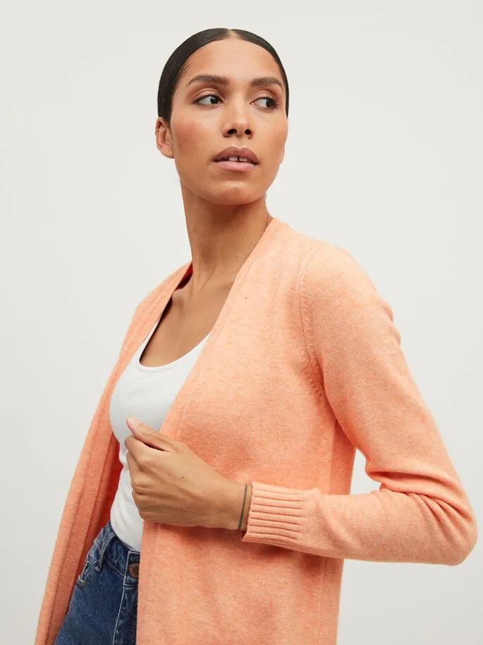 Ashley Open Knit Cardigan (Tangerine)