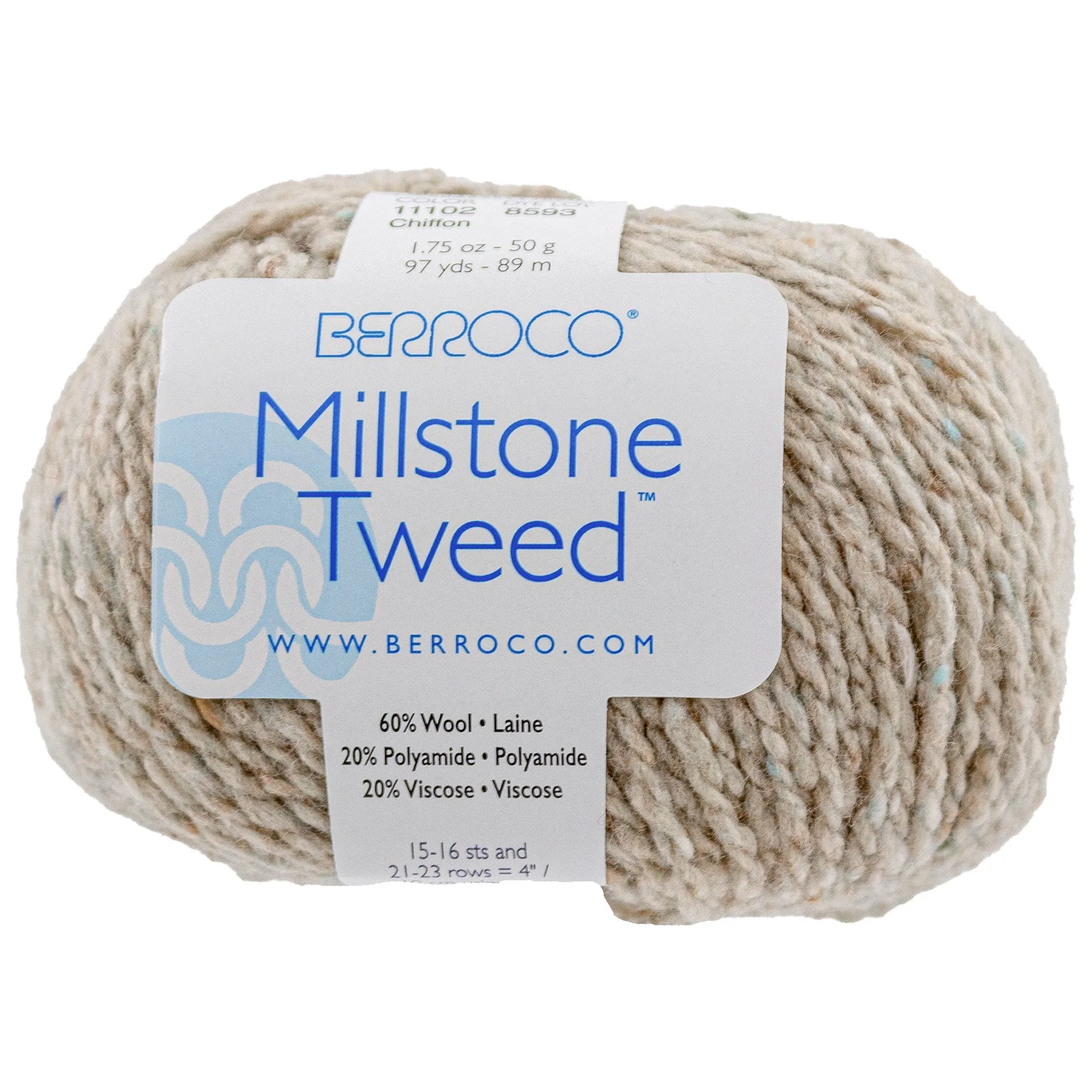 Berroco Millstone Tweed Yarn - 11102 Chiffon