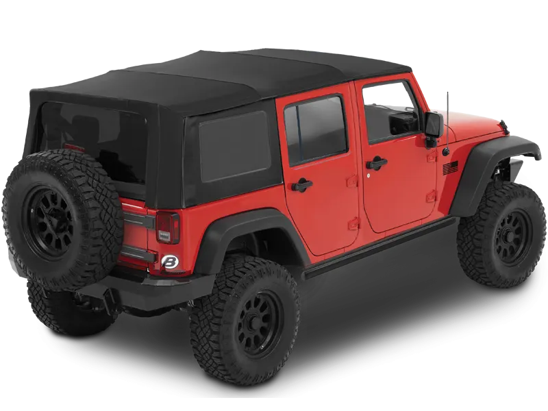 BESTOP Replace-A-Top with Tinted Windows without Doors for 07-18 Jeep Wrangler JK & JK Unlimited