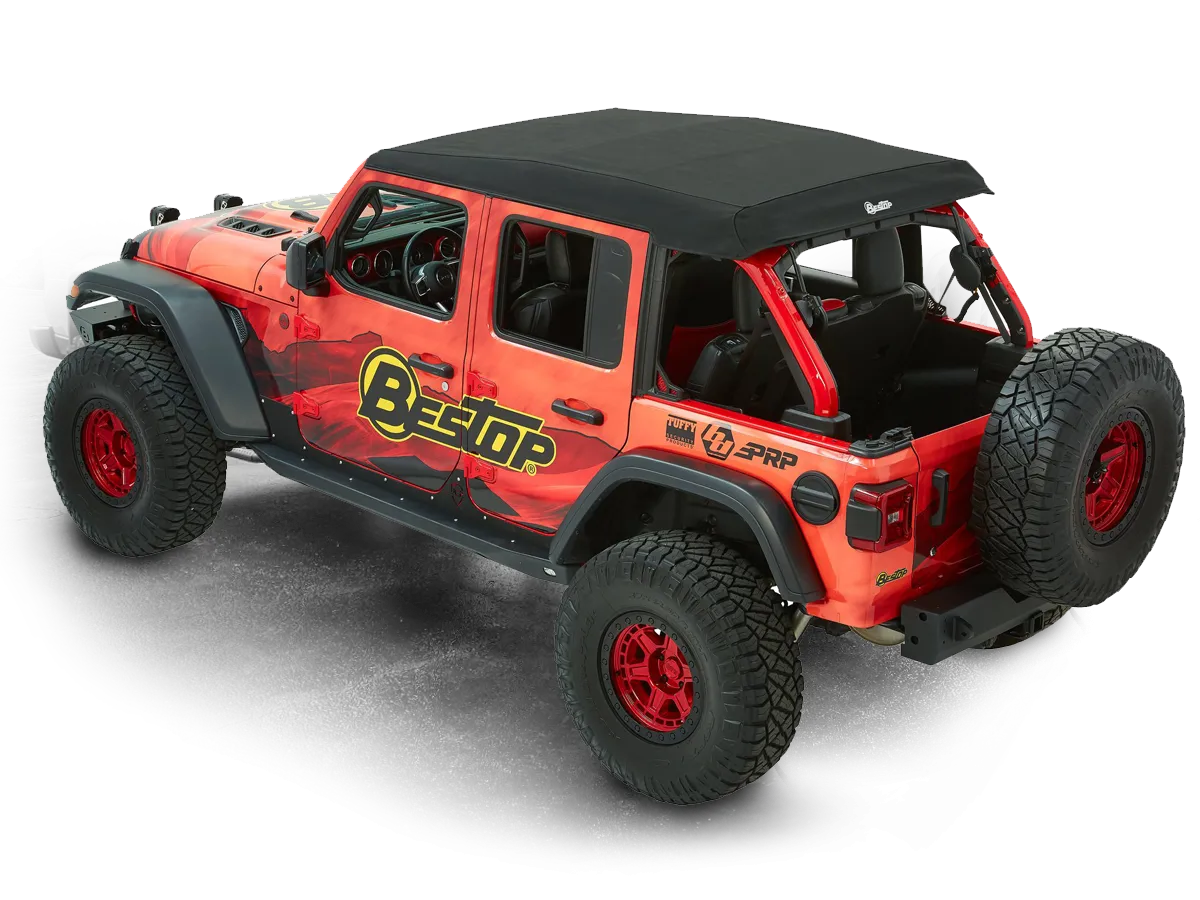 BESTOP Trektop Ultra (Black Twill) for 18-up Jeep Wrangler JL Unlimited