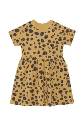 Bonds Next Gen Short Sleeve Tee Dress - Luxe Leopard Yellow