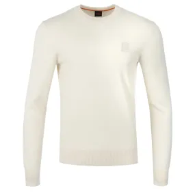 BOSS Kanovano Knitwear in Open White