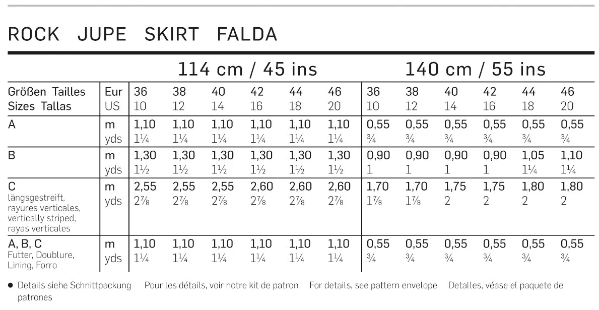 Burda Pattern 6834 Misses' Skirts (10-20)