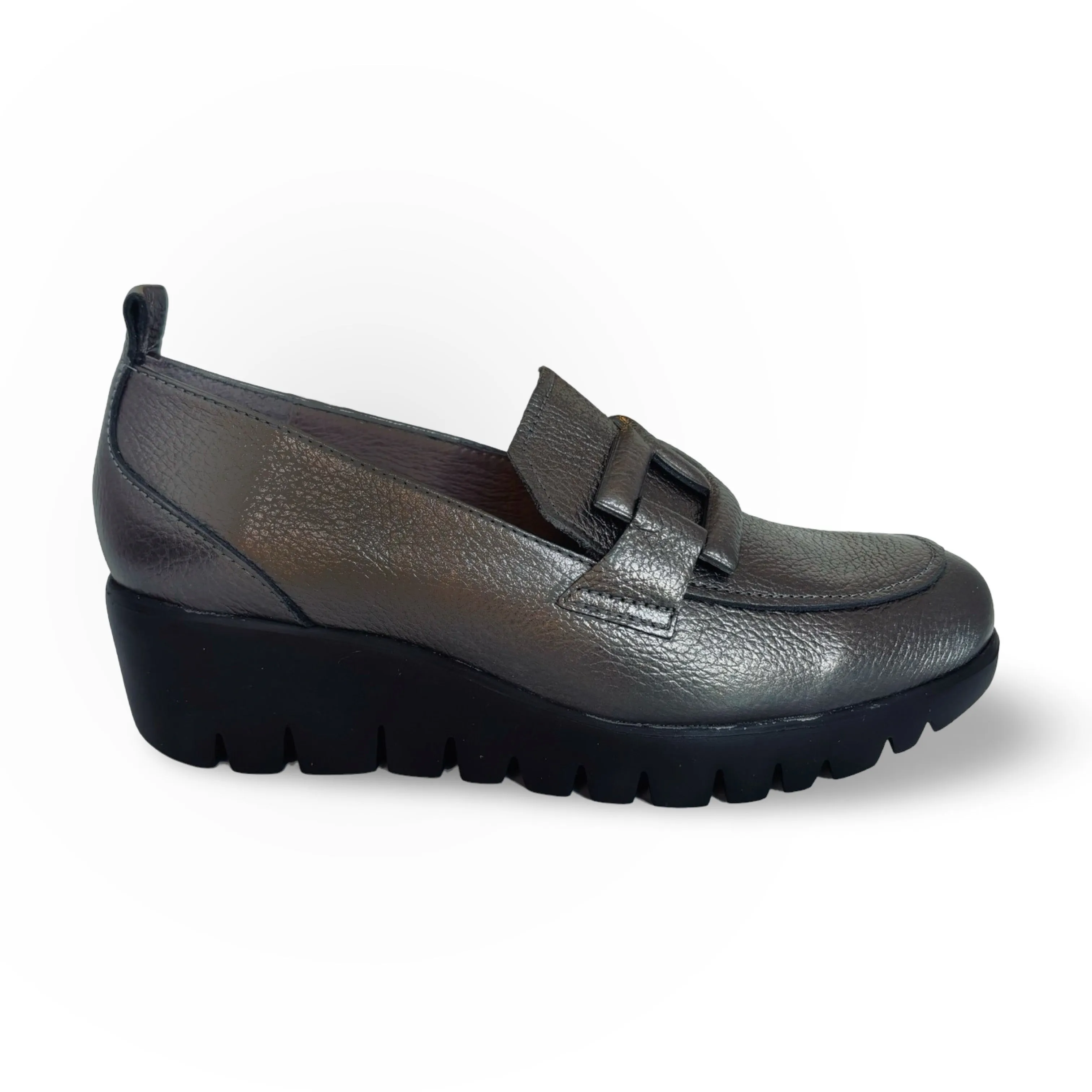 C33303 Pewter Loafer Wedge