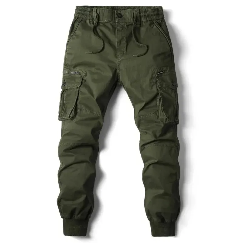 Cargo trousers men - Comfortable joggers with pockets, elasticated waistband