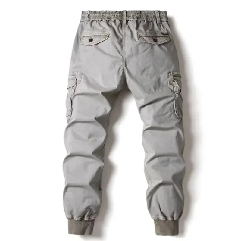 Cargo trousers men - Comfortable joggers with pockets, elasticated waistband