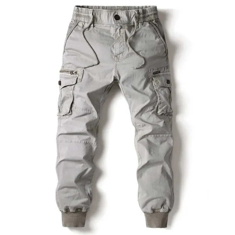 Cargo trousers men - Comfortable joggers with pockets, elasticated waistband