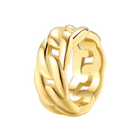 Chunky Curb Chain Ring Gold