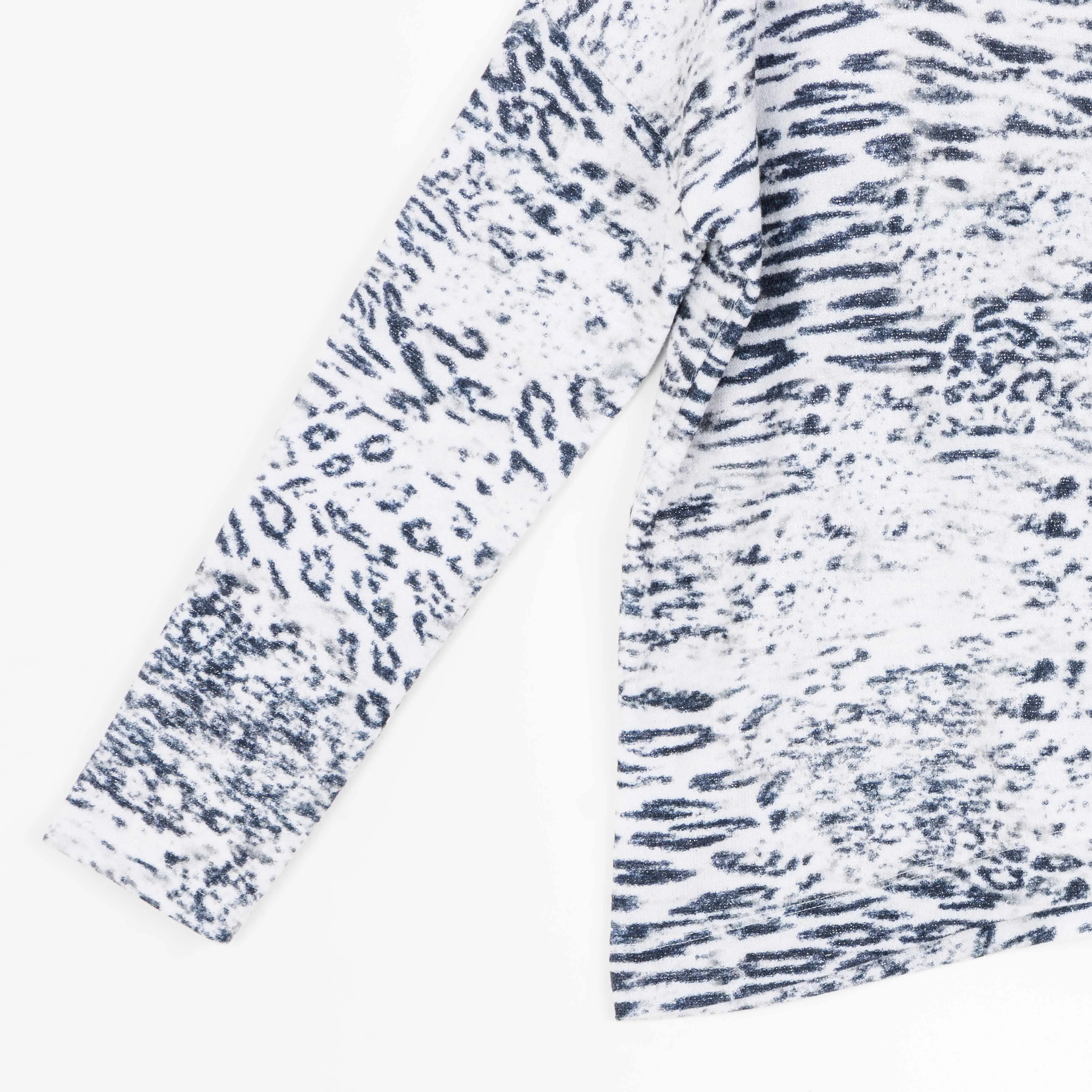 Cozy Shimmer Texture - Tipped Hem Sweater Top - Snow Leopard - Limited Sizes!