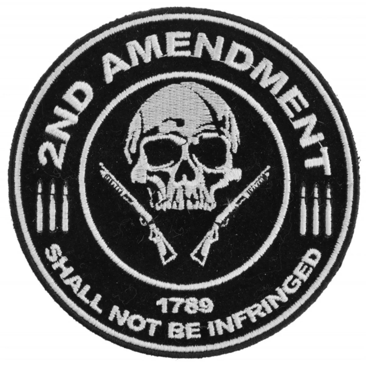 Daniel Smart 2nd Amendment Shall Not Be Infringed Skull 1789 Patch