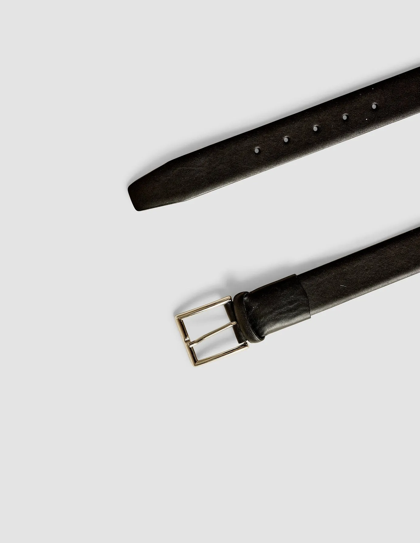 Elastic Leather Belt Black