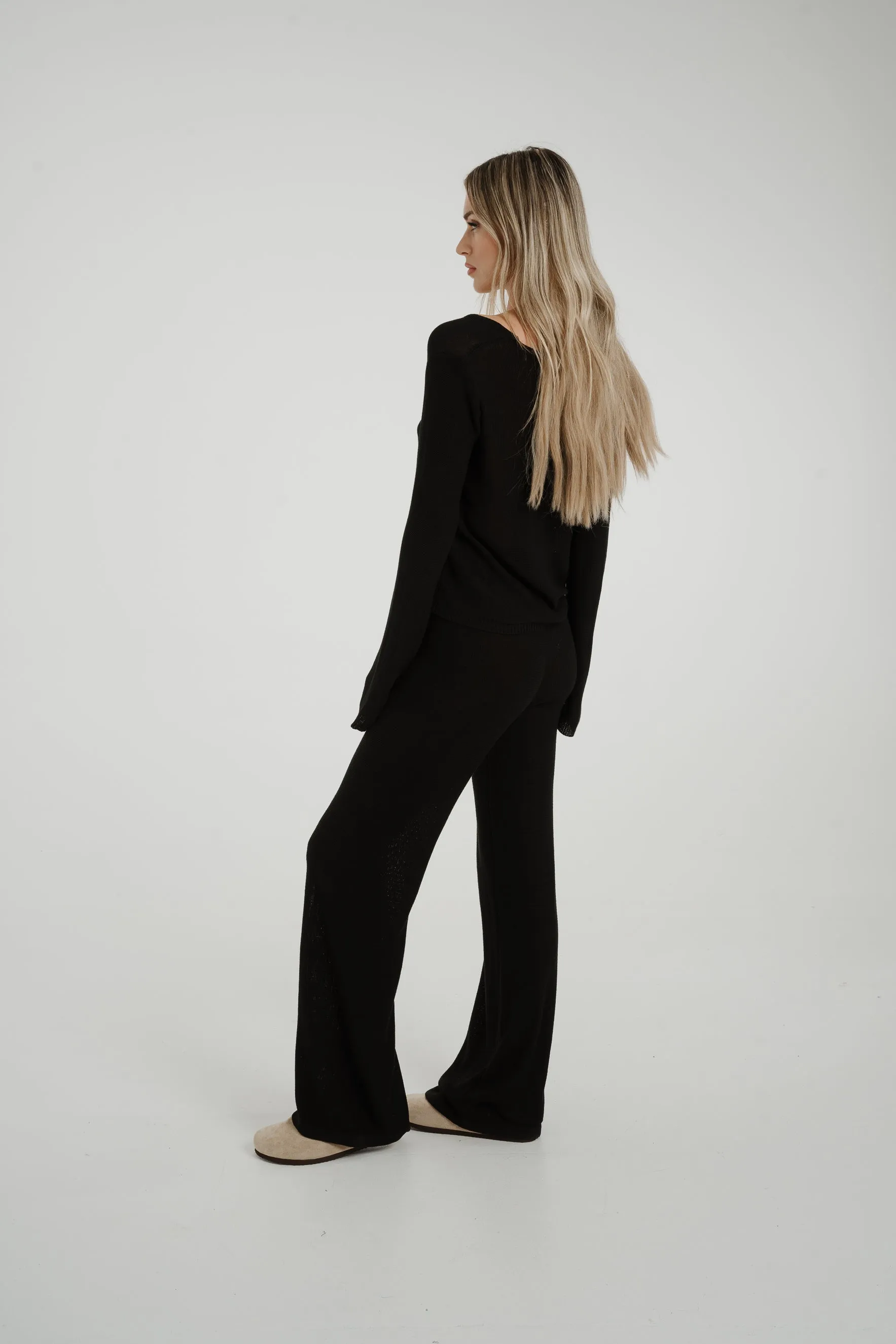 Elsa Knit Trousers In Black