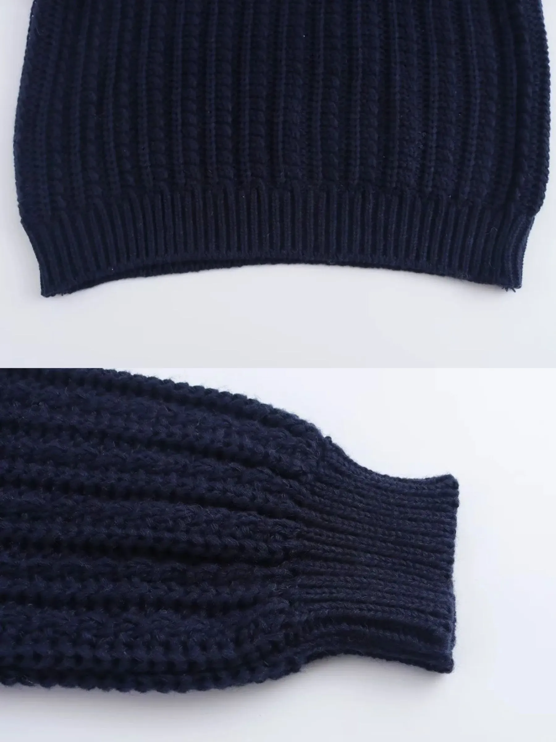 Eva Cable Knit Zip Sweater