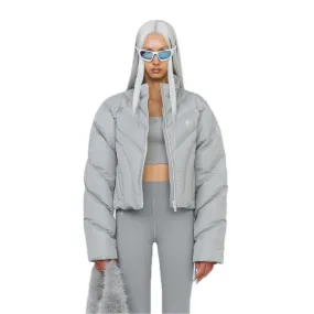 FUTURE Storm Down Puff Jacket In Gray