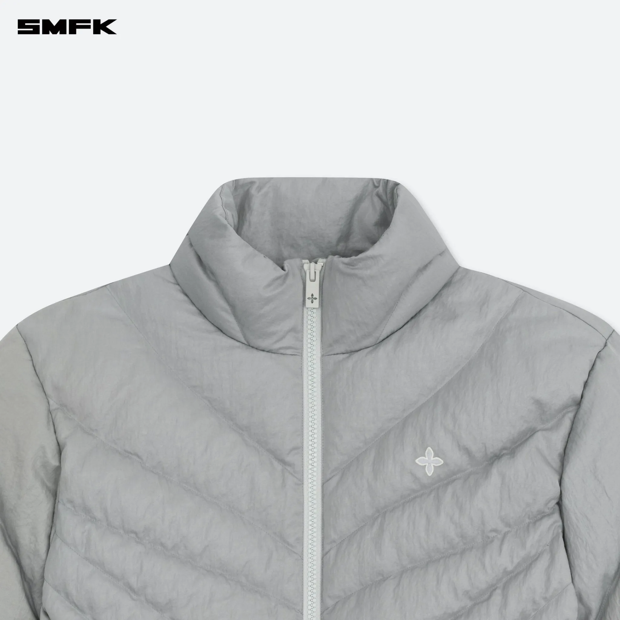 FUTURE Storm Wide Down Puff Jacket In Silver