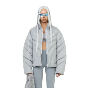 FUTURE Storm Wide Down Puff Jacket In Silver