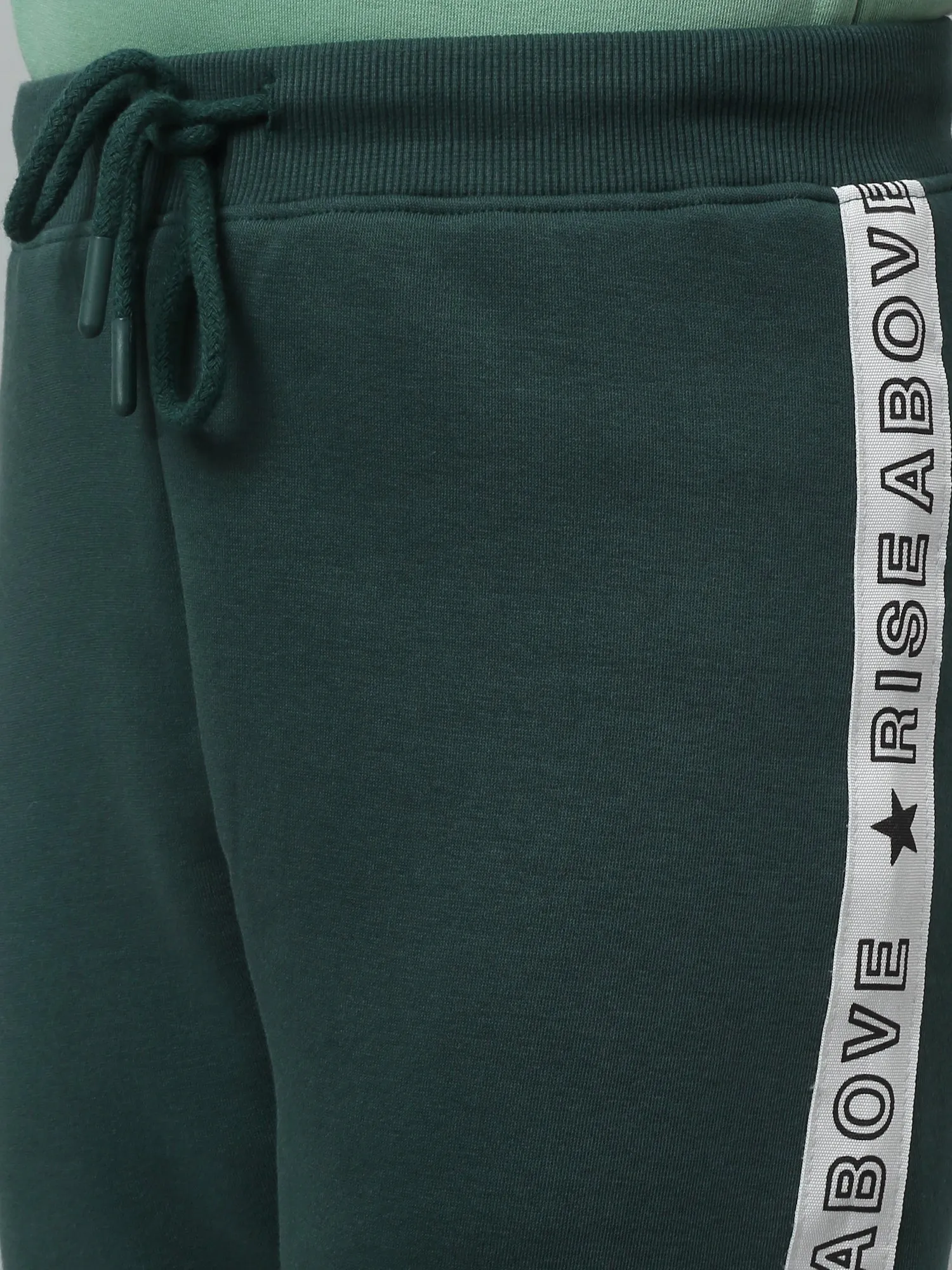 Girls Casual Bottle Green Track Pants