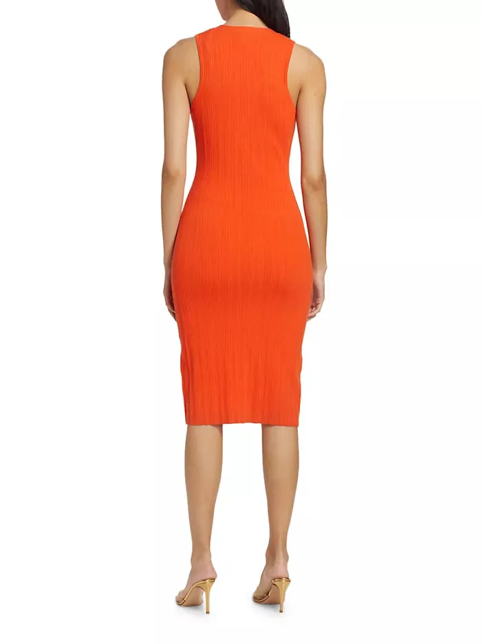 L'AGENCE DOMINO RIBBED BODY-CON DRESS