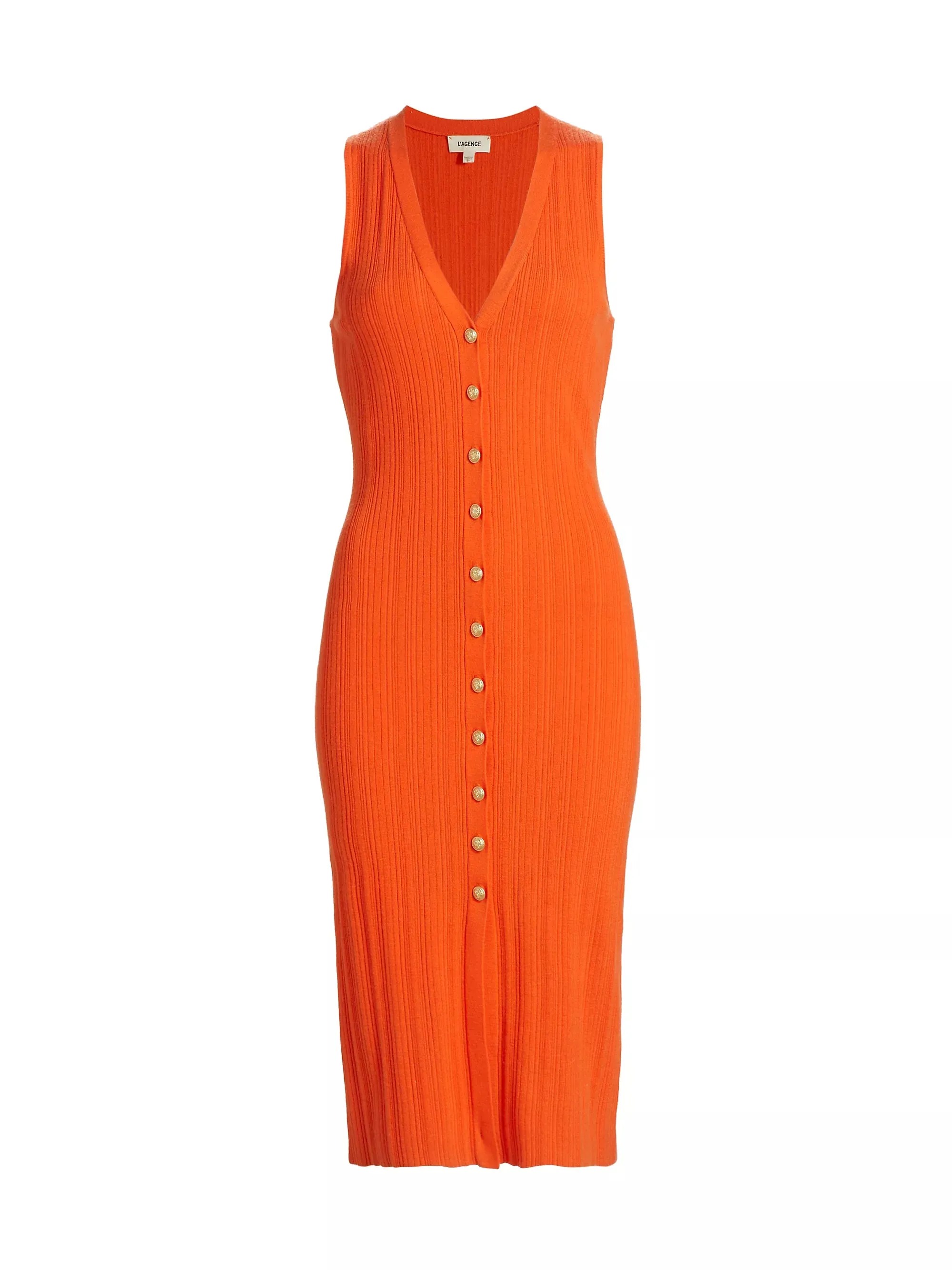 L'AGENCE DOMINO RIBBED BODY-CON DRESS