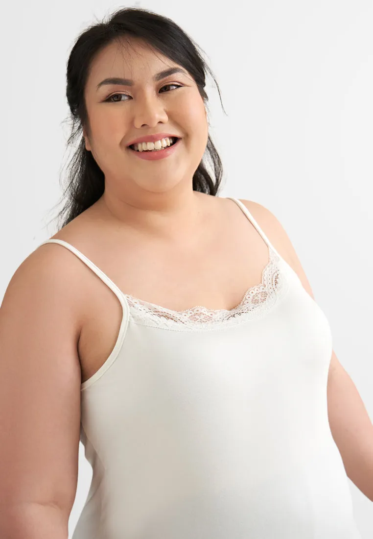 Leena OUTSTANDINGLY SOFT Lace Camisole - White