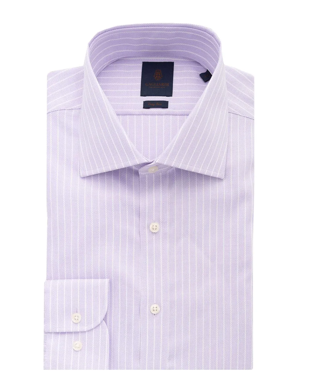 Lilac Herringbone Stripe Easy-iron Shirt