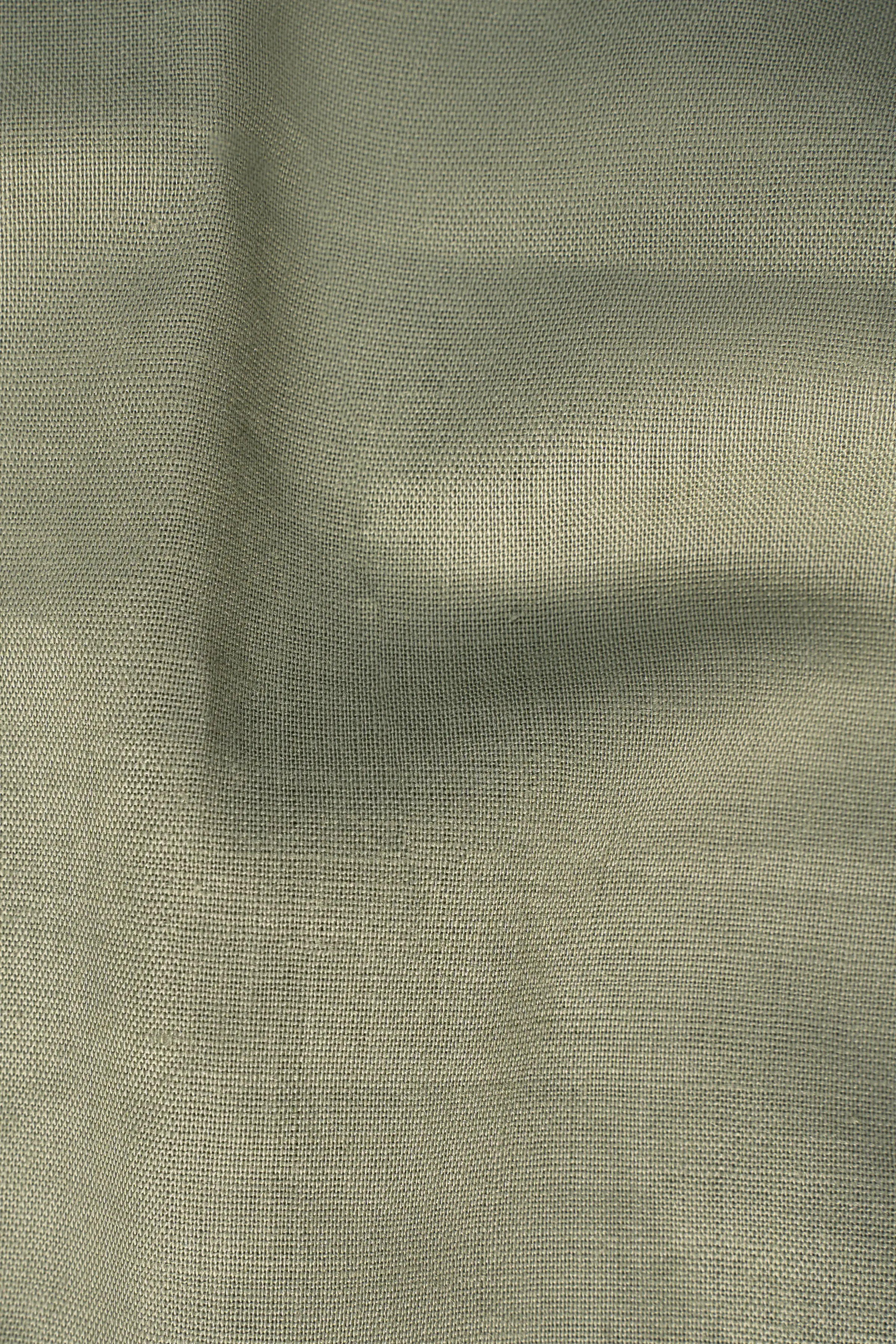 LIMITED EDITION LINEN FABRIC SHIRT OLIVE