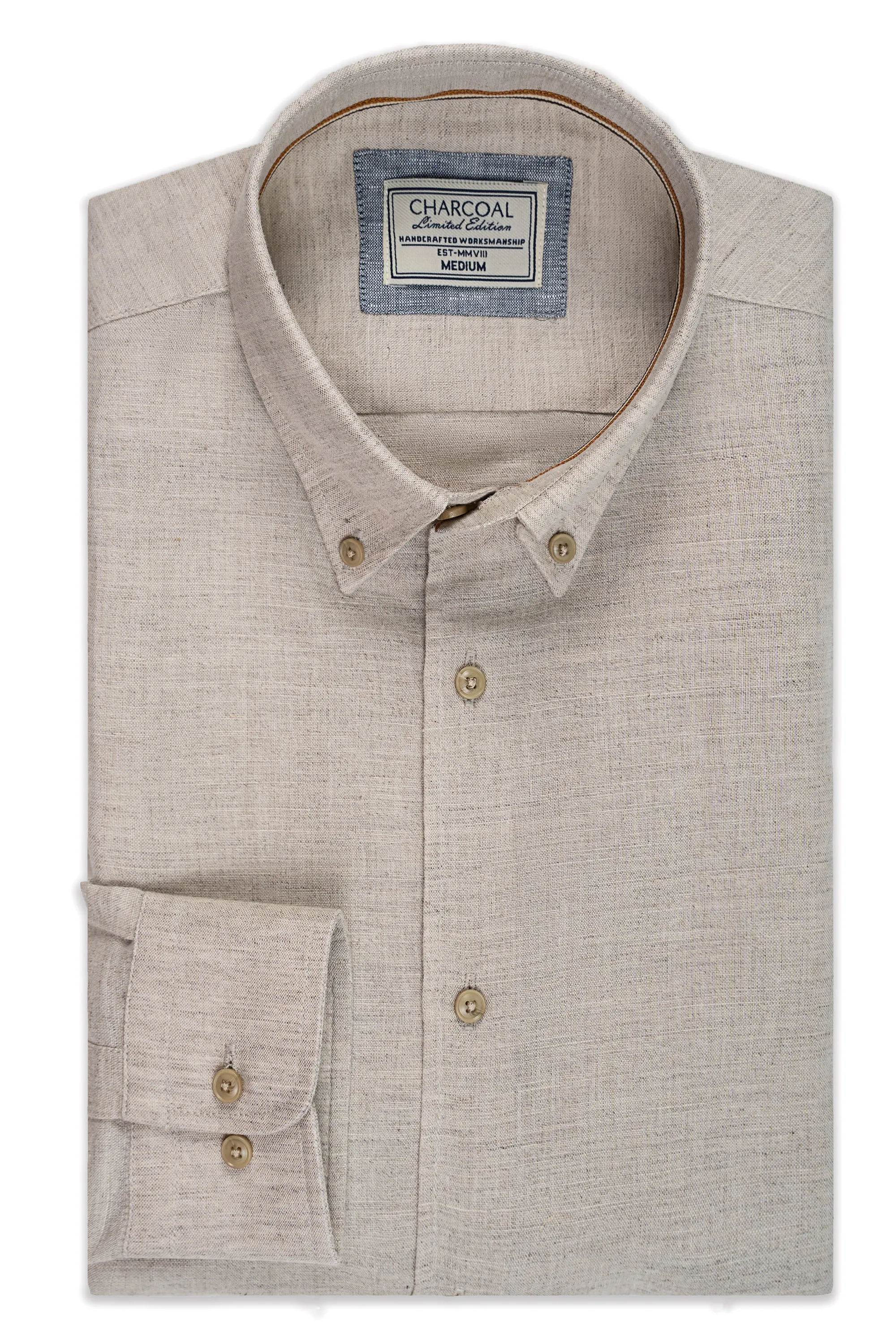 LIMITED EDITION LINEN FABRIC SHIRTS KHAKI