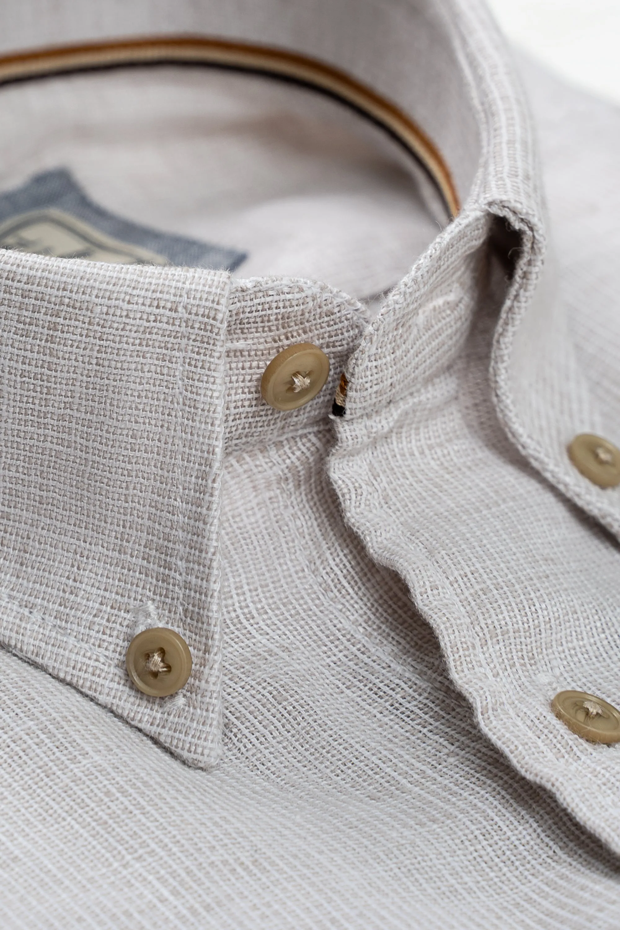 LIMITED EDITION LINEN FABRIC SHIRTS KHAKI