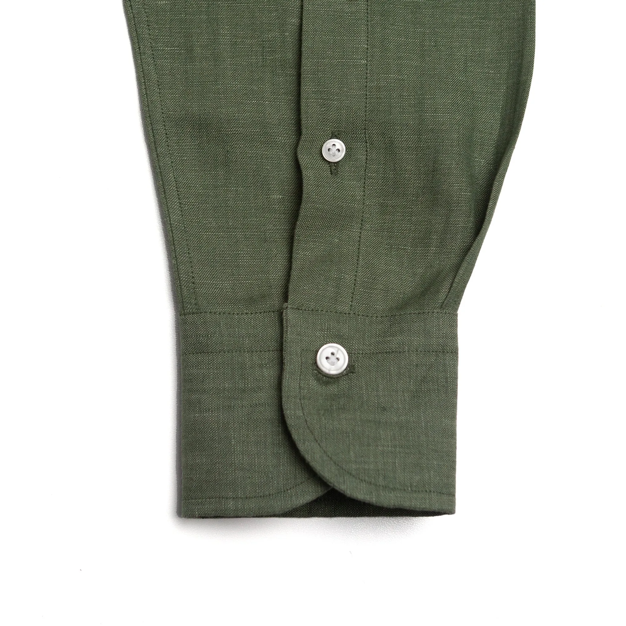 Linen Shirt in Military Green