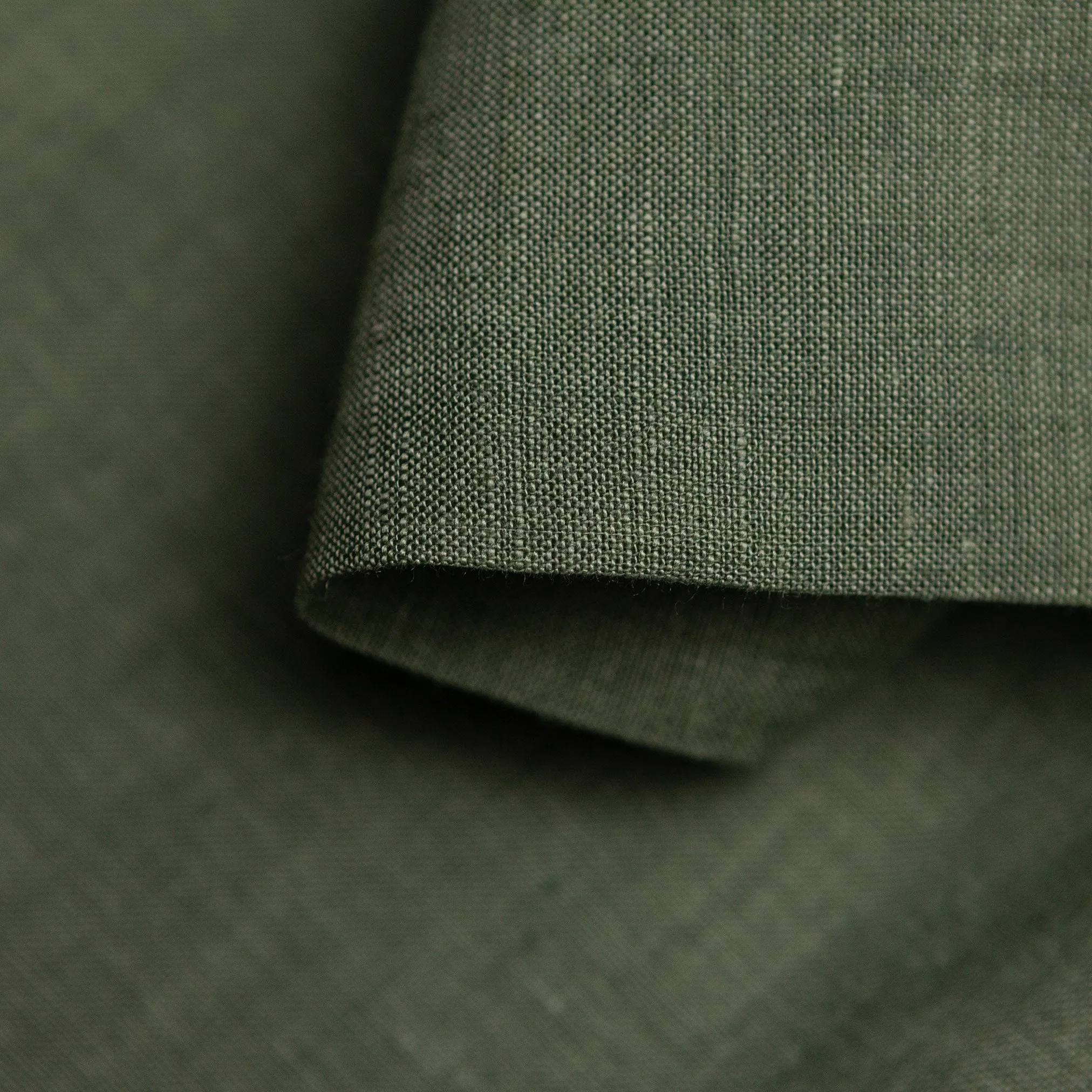 Linen Shirt in Military Green