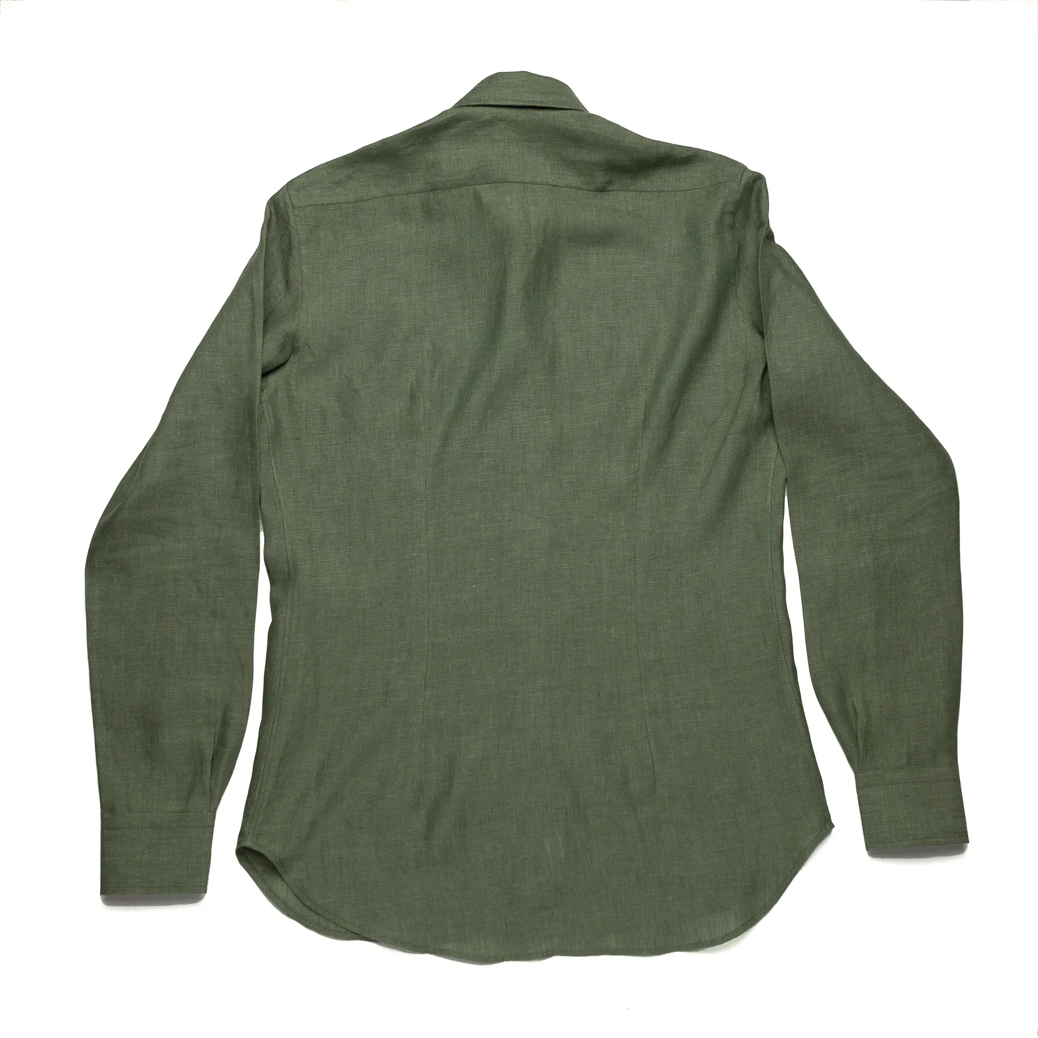 Linen Shirt in Military Green