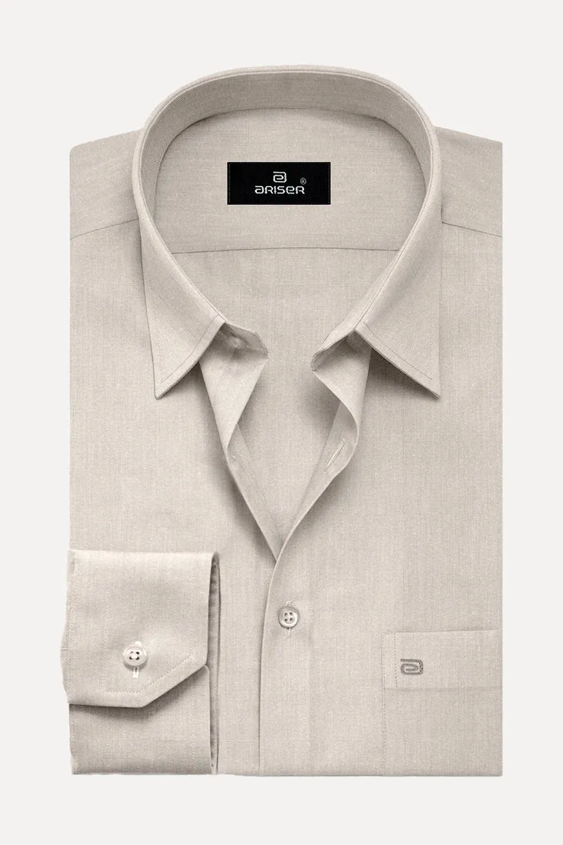 Luxor - Beige Formal Shirts for Men | Ariser