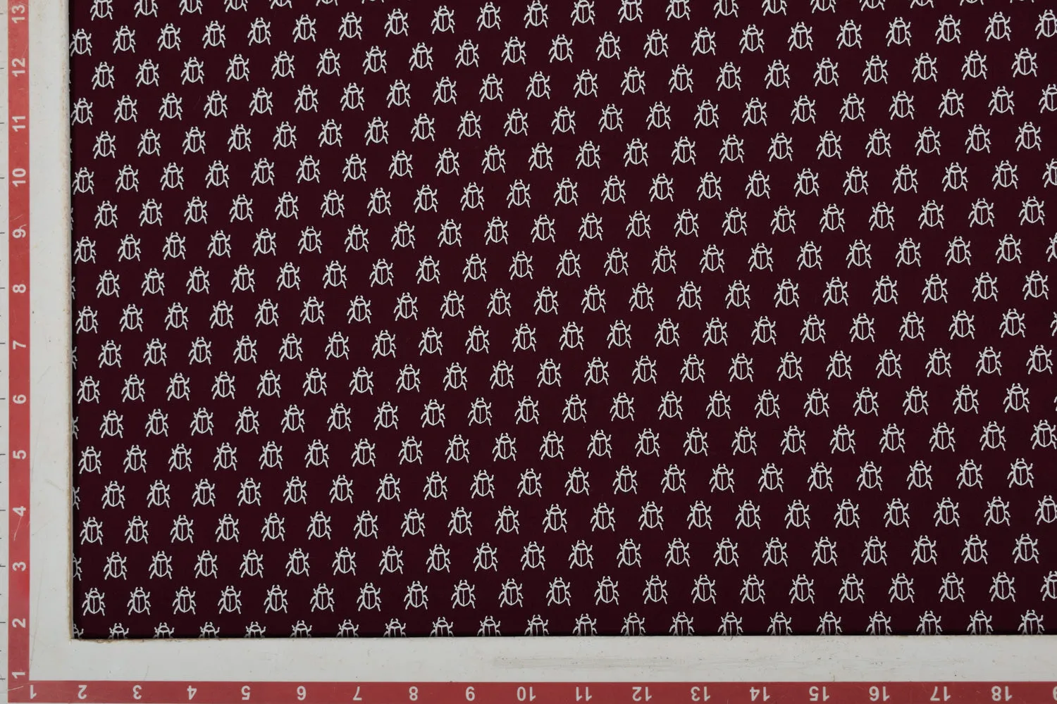 Maroon Printed Cotton Poplin Fabric