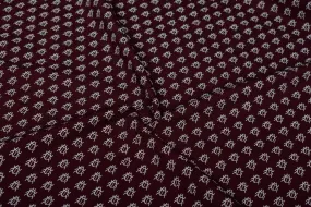 Maroon Printed Cotton Poplin Fabric