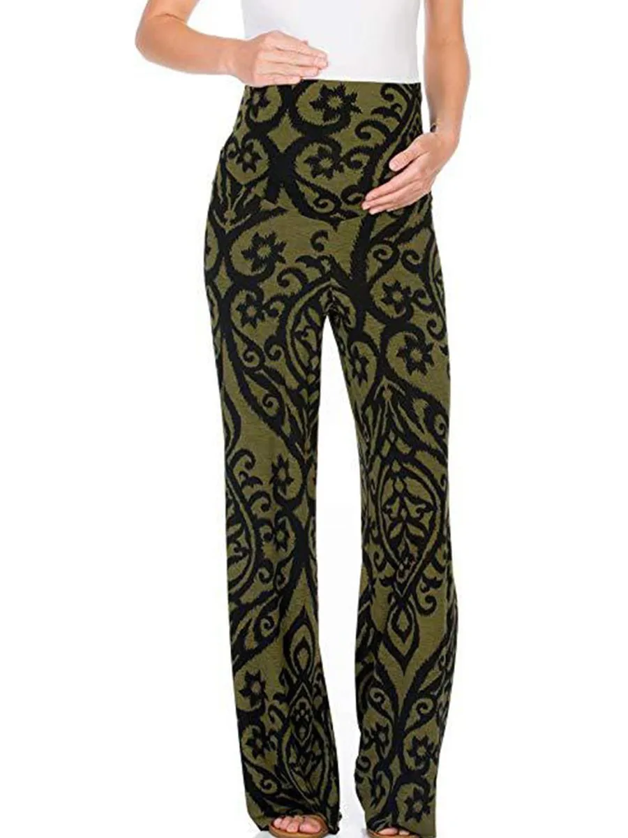 Maternity Comfortable Print Loose Trousers