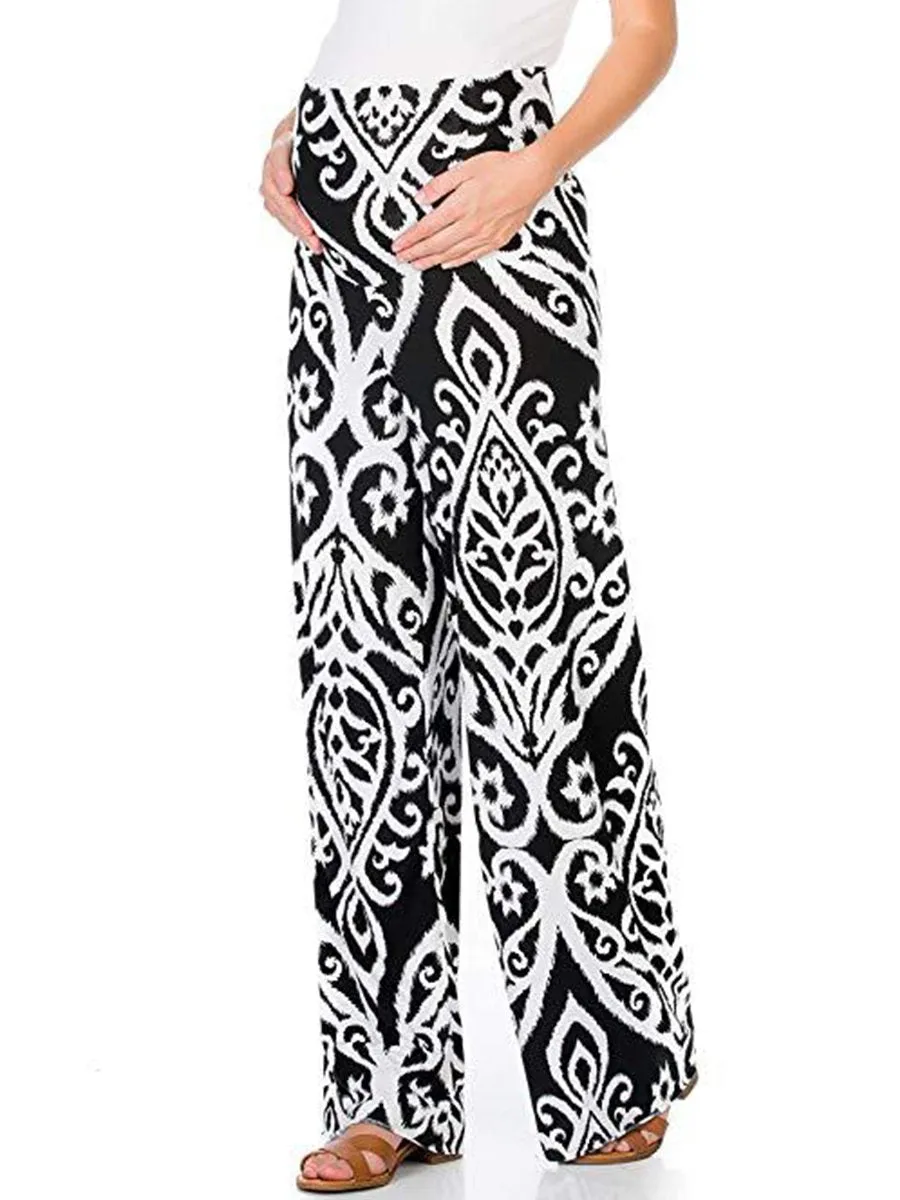 Maternity Comfortable Print Loose Trousers