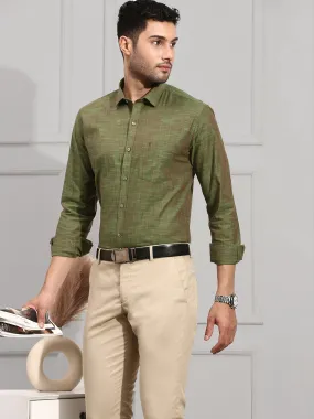 Men 100% Cotton Shirt Green CL2 GT19