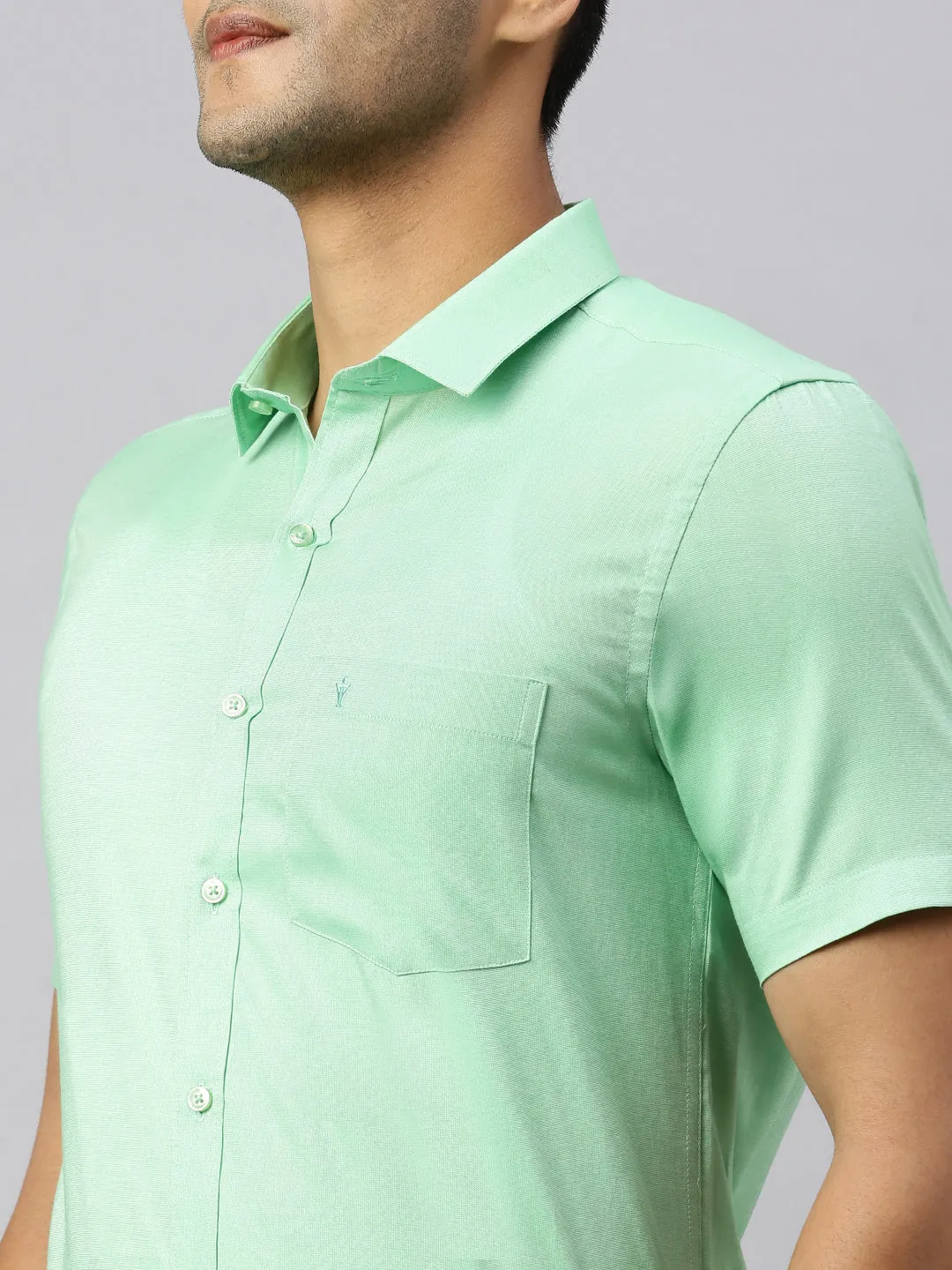 Men 100% Cotton Shirt Green CL8 GF6