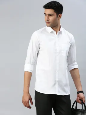 Men 100% Cotton White Shirt Global