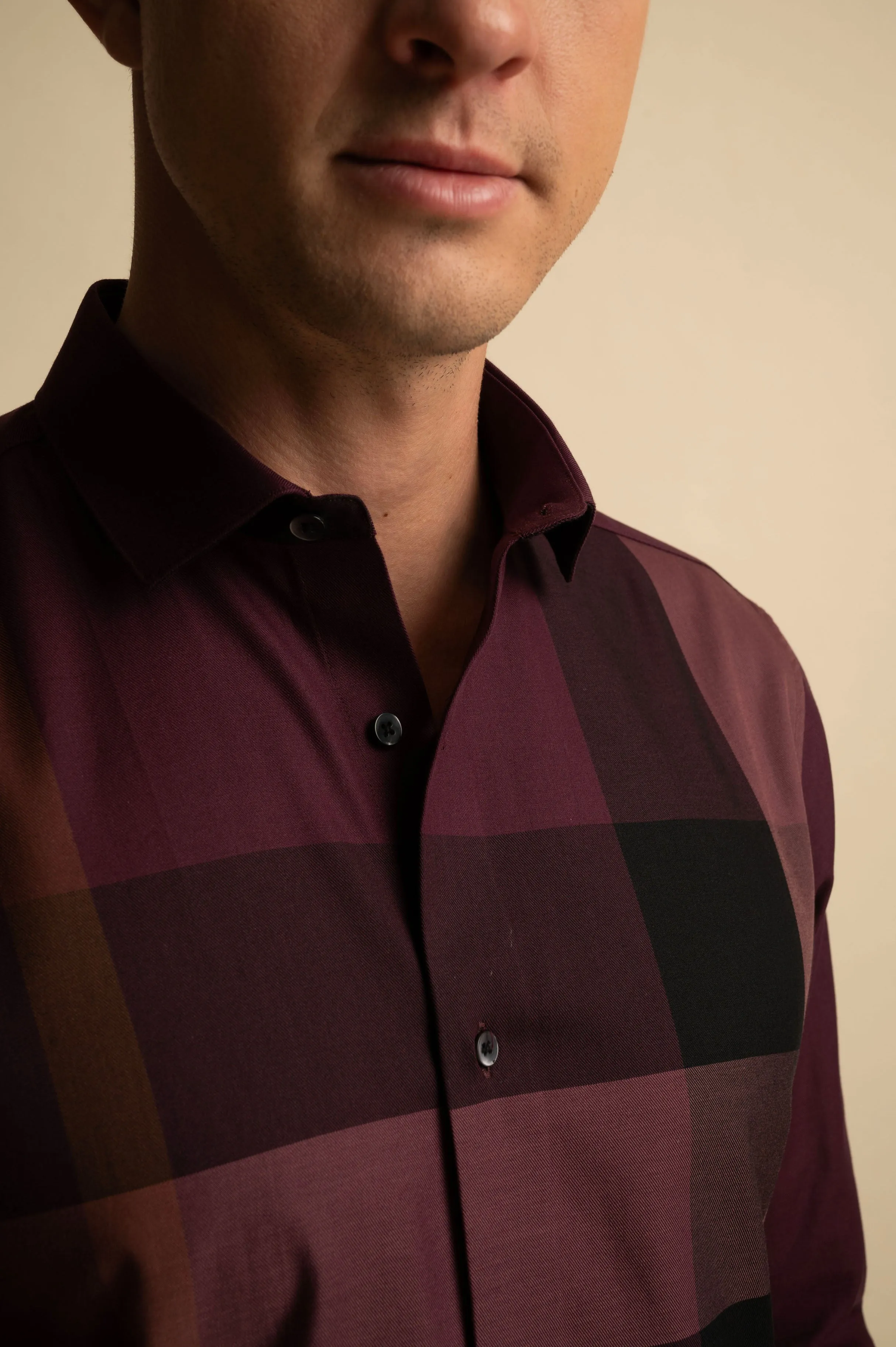 Multi Check Wine Shirt EOSS