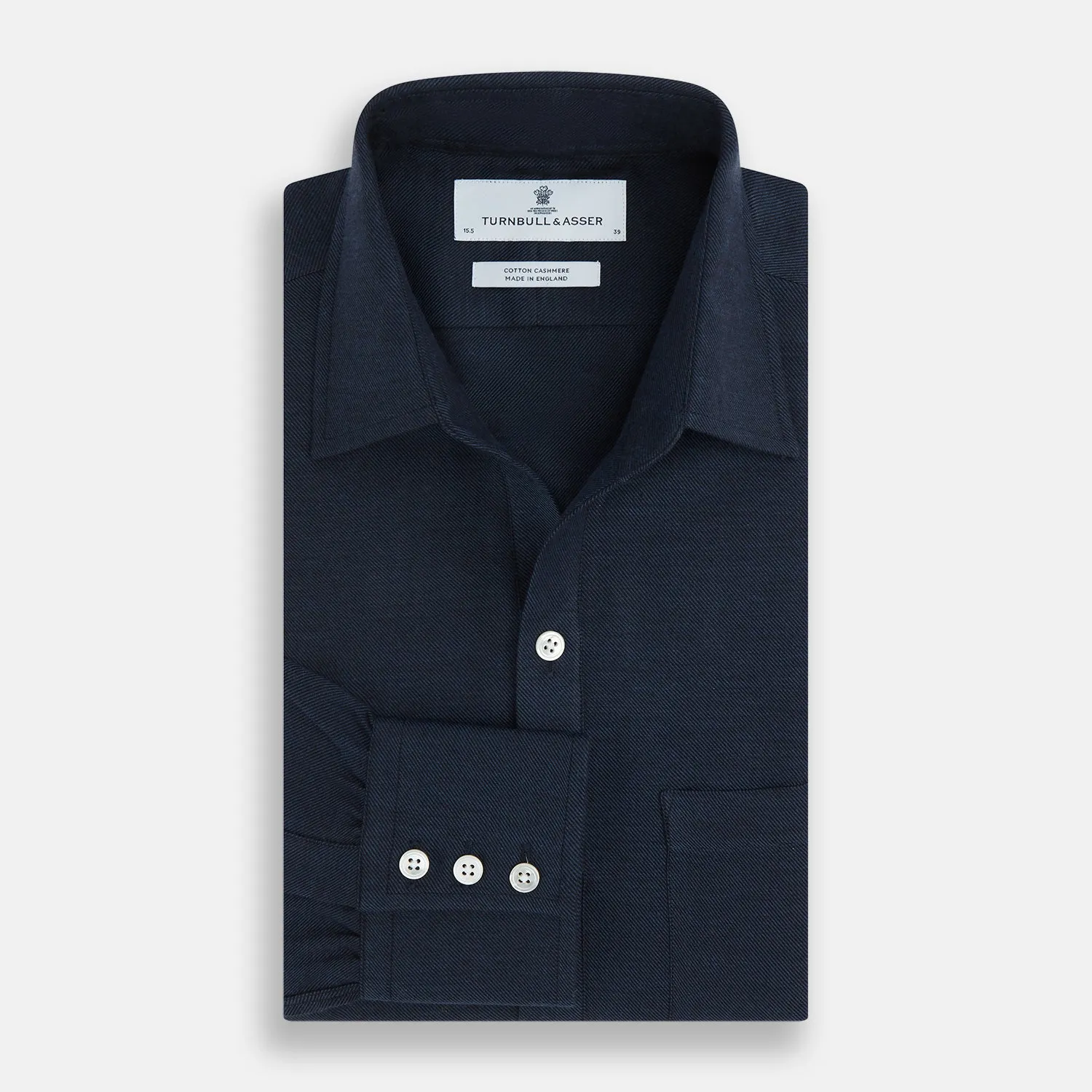 Navy Cotton Cashmere Chelsea Shirt