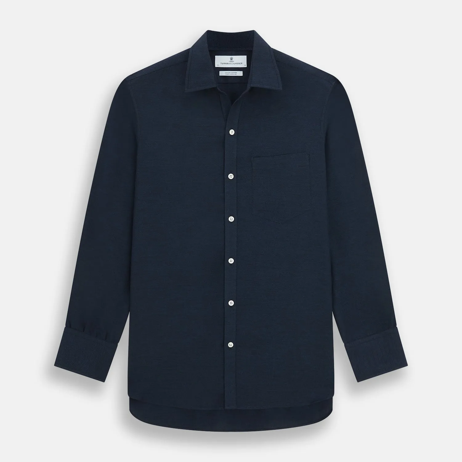 Navy Cotton Cashmere Chelsea Shirt