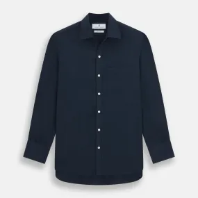 Navy Cotton Cashmere Chelsea Shirt