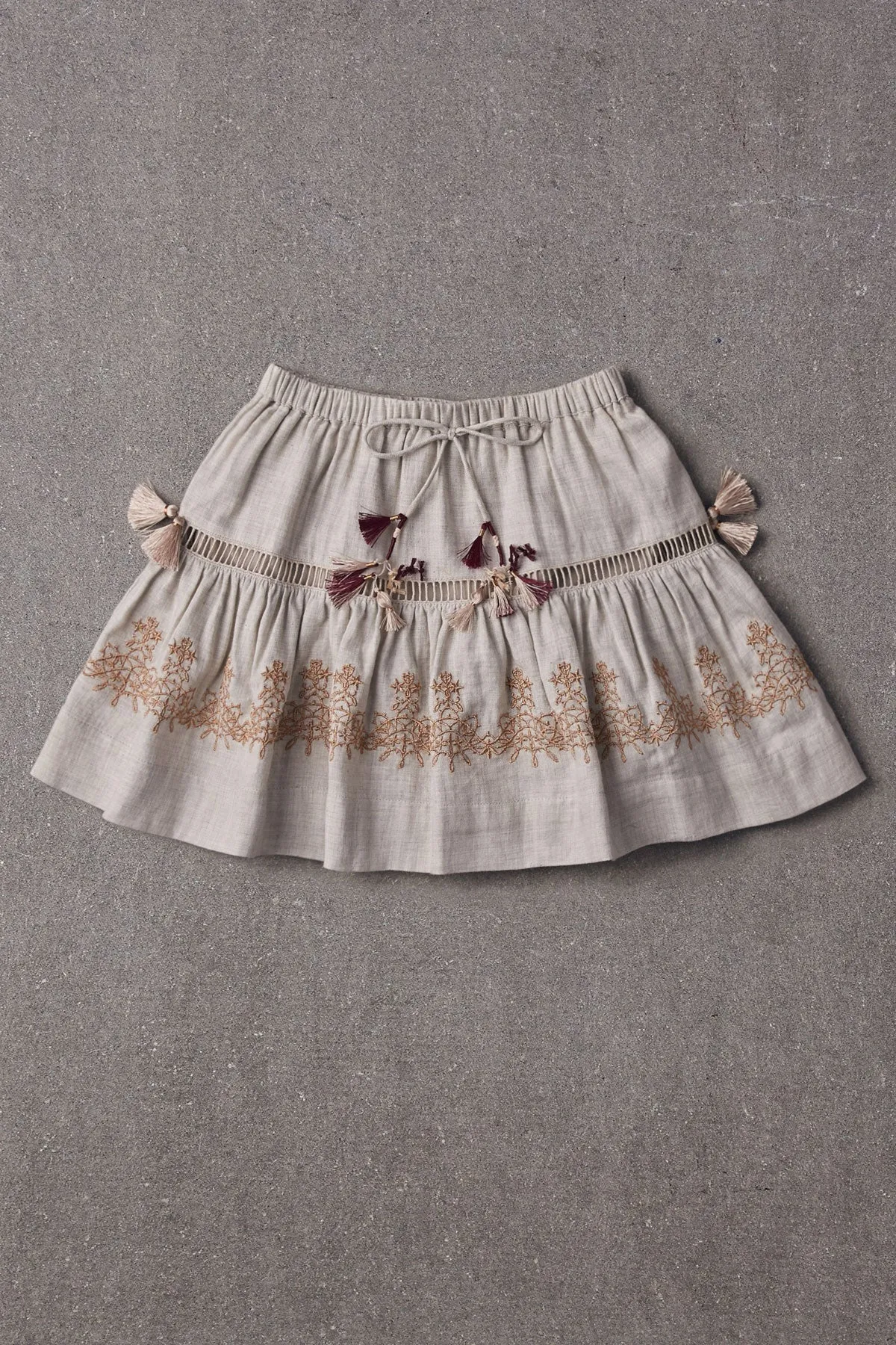 Nellystella Perla Girls Skirt - Oatmeal