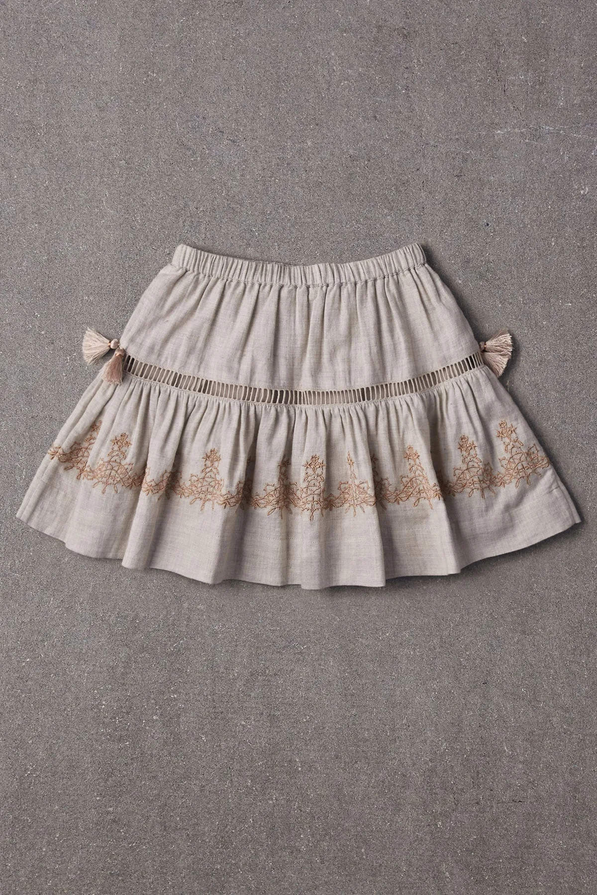 Nellystella Perla Girls Skirt - Oatmeal