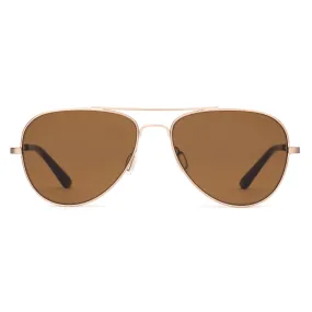 Otis Drift Sunglasses-Brushed Gold/Brown Polar