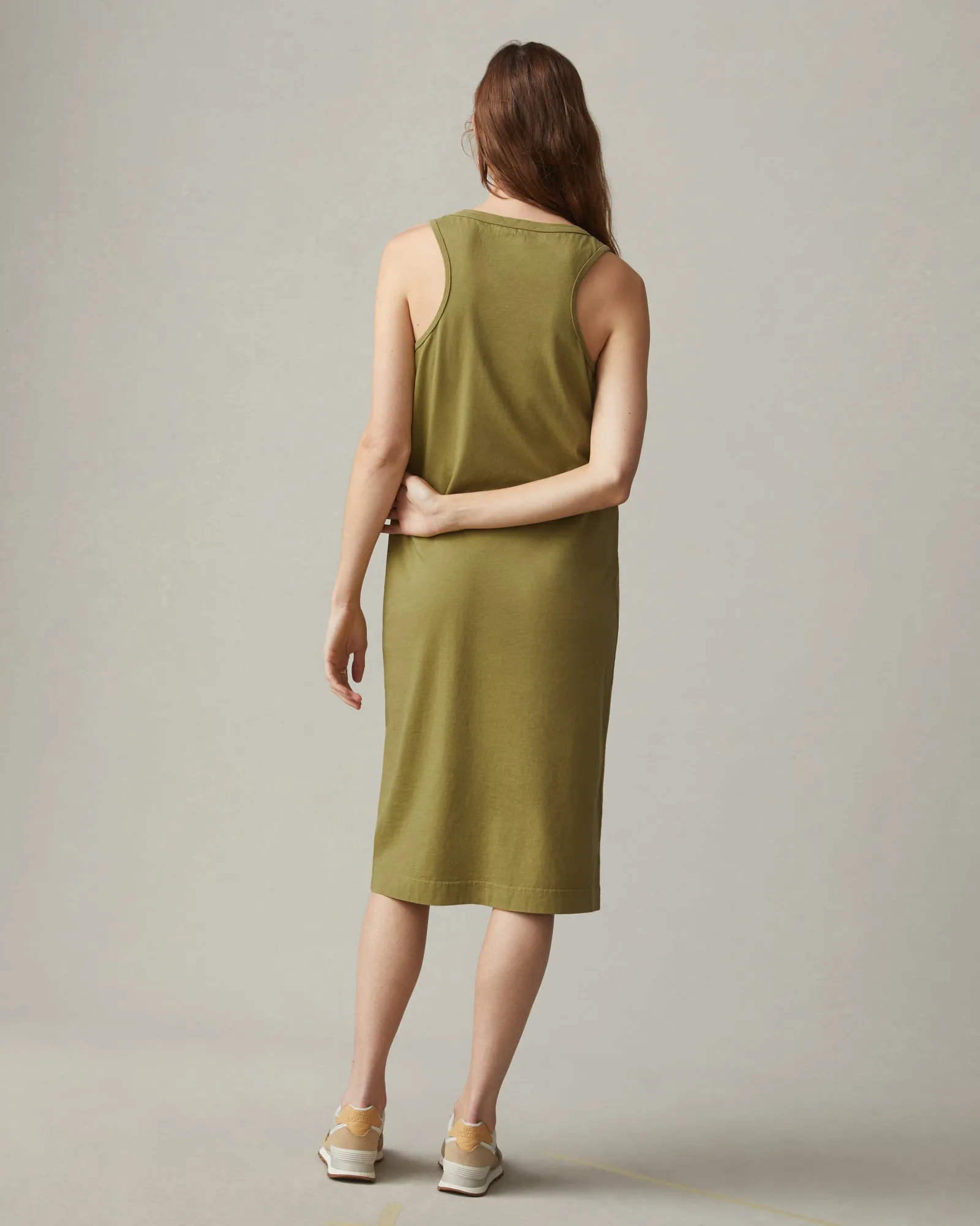 Racer Tank Dress - Peat Moss